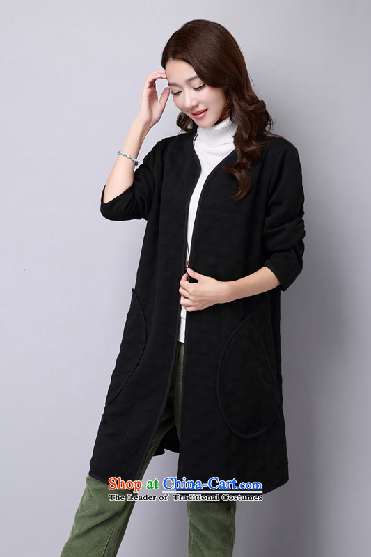 Small Flower of 2015 autumn and winter new larger female retro arts van large long-sleeved jacket in women in loose long #M1034 jacket, wine red L picture, prices, brand platters! The elections are supplied in the national character of distribution, so action, buy now enjoy more preferential! As soon as possible.