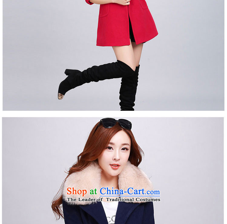 Yu Heung and Li Mao? 2015 autumn and winter coats girl on new women's decoration in the body of this long coats jacket female 2018 large red L picture, prices, brand platters! The elections are supplied in the national character of distribution, so action, buy now enjoy more preferential! As soon as possible.