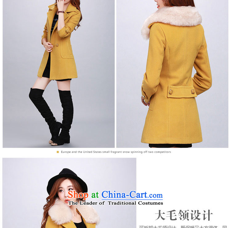 Yu Heung and Li Mao? 2015 autumn and winter coats girl on new women's decoration in the body of this long coats jacket female 2018 large red L picture, prices, brand platters! The elections are supplied in the national character of distribution, so action, buy now enjoy more preferential! As soon as possible.