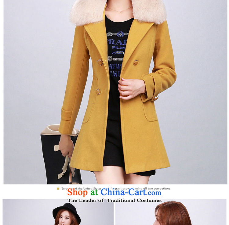 Yu Heung and Li Mao? 2015 autumn and winter coats girl on new women's decoration in the body of this long coats jacket female 2018 large red L picture, prices, brand platters! The elections are supplied in the national character of distribution, so action, buy now enjoy more preferential! As soon as possible.