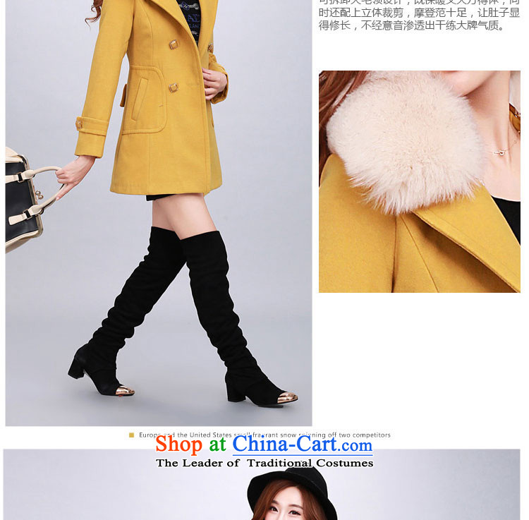 Yu Heung and Li Mao? 2015 autumn and winter coats girl on new women's decoration in the body of this long coats jacket female 2018 large red L picture, prices, brand platters! The elections are supplied in the national character of distribution, so action, buy now enjoy more preferential! As soon as possible.