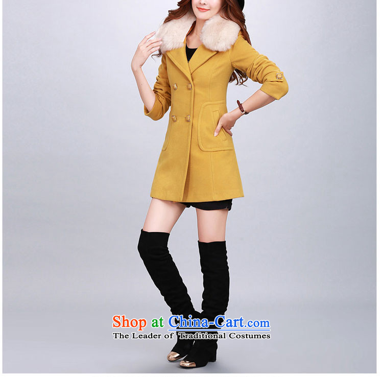 Yu Heung and Li Mao? 2015 autumn and winter coats girl on new women's decoration in the body of this long coats jacket female 2018 large red L picture, prices, brand platters! The elections are supplied in the national character of distribution, so action, buy now enjoy more preferential! As soon as possible.