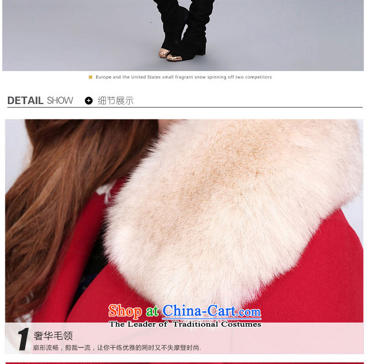 Yu Heung and Li Mao? 2015 autumn and winter coats girl on new women's decoration in the body of this long coats jacket female 2018 large red L picture, prices, brand platters! The elections are supplied in the national character of distribution, so action, buy now enjoy more preferential! As soon as possible.