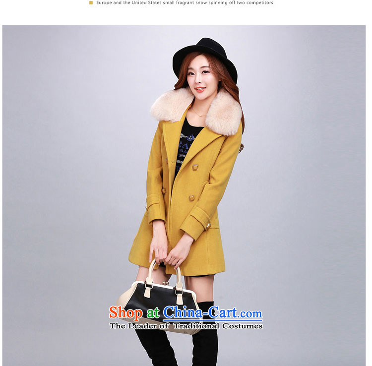 Yu Heung and Li Mao? 2015 autumn and winter coats girl on new women's decoration in the body of this long coats jacket female 2018 large red L picture, prices, brand platters! The elections are supplied in the national character of distribution, so action, buy now enjoy more preferential! As soon as possible.