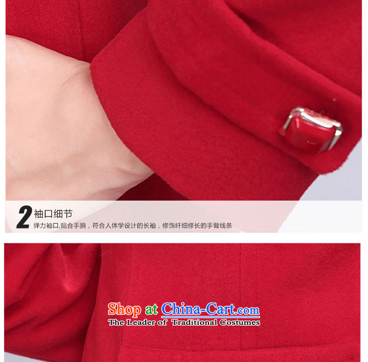 Yu Heung and Li Mao? 2015 autumn and winter coats girl on new women's decoration in the body of this long coats jacket female 2018 large red L picture, prices, brand platters! The elections are supplied in the national character of distribution, so action, buy now enjoy more preferential! As soon as possible.