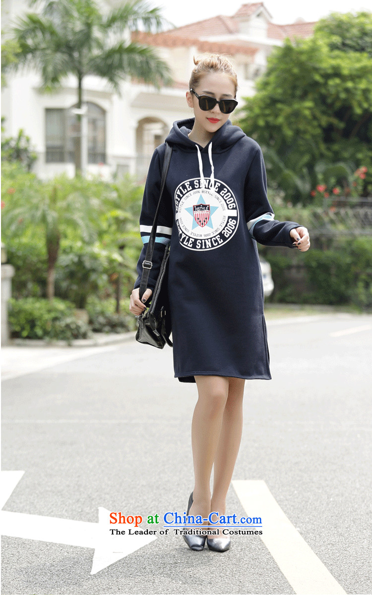 Xiang Jiang 2015 to increase the number of women in the autumn of New fat mm long-sleeve sweater video thin coat thick sister 200 catties dress jacket 5058 Navy larger 4XL Photo, prices, brand platters! The elections are supplied in the national character of distribution, so action, buy now enjoy more preferential! As soon as possible.