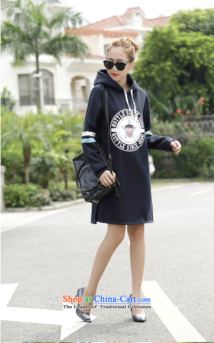 Xiang Jiang 2015 to increase the number of women in the autumn of New fat mm long-sleeve sweater video thin coat thick sister 200 catties dress jacket 5058 Navy larger 4XL Photo, prices, brand platters! The elections are supplied in the national character of distribution, so action, buy now enjoy more preferential! As soon as possible.