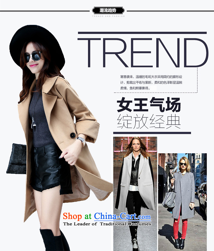 A strange flower 2015 autumn and winter decorated new women's body graphics thin large compartments, double-Gross Gross? coats jacket? female gross? female Korean jacket khaki L picture, prices, brand platters! The elections are supplied in the national character of distribution, so action, buy now enjoy more preferential! As soon as possible.