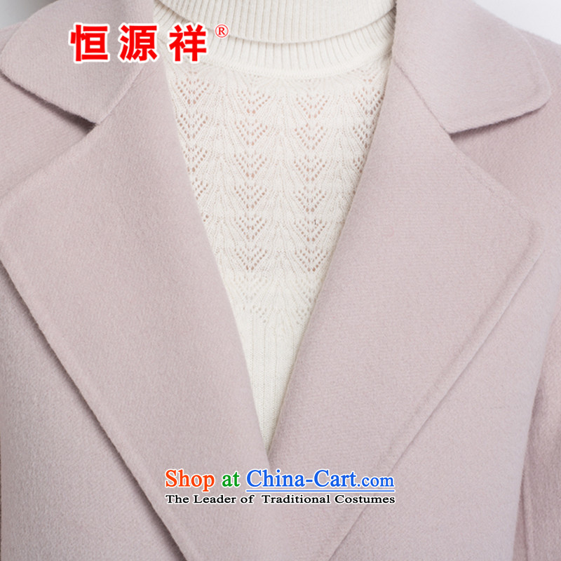 Hengyuan Cheung 100% Pure Wool double-side COAT 2015 autumn and winter Ms. new Korean long dark blue jacket? gross M. Hengyuan Cheung shopping on the Internet has been pressed.