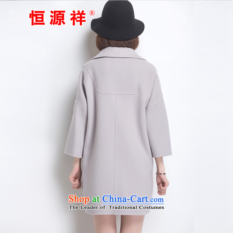 Hengyuan Cheung Women 100% wool double-side COAT 2015 autumn and winter edition of the new Korean) long hair? jacket pink S Hengyuan Cheung shopping on the Internet has been pressed.
