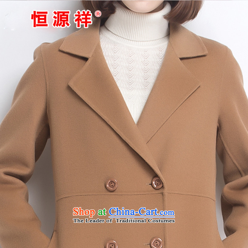 Hengyuan Cheung women wool double-side COAT 2015 autumn and winter new Korean version in the double-long hair red jacket? S, hang Yuen Cheung-shopping on the Internet has been pressed.