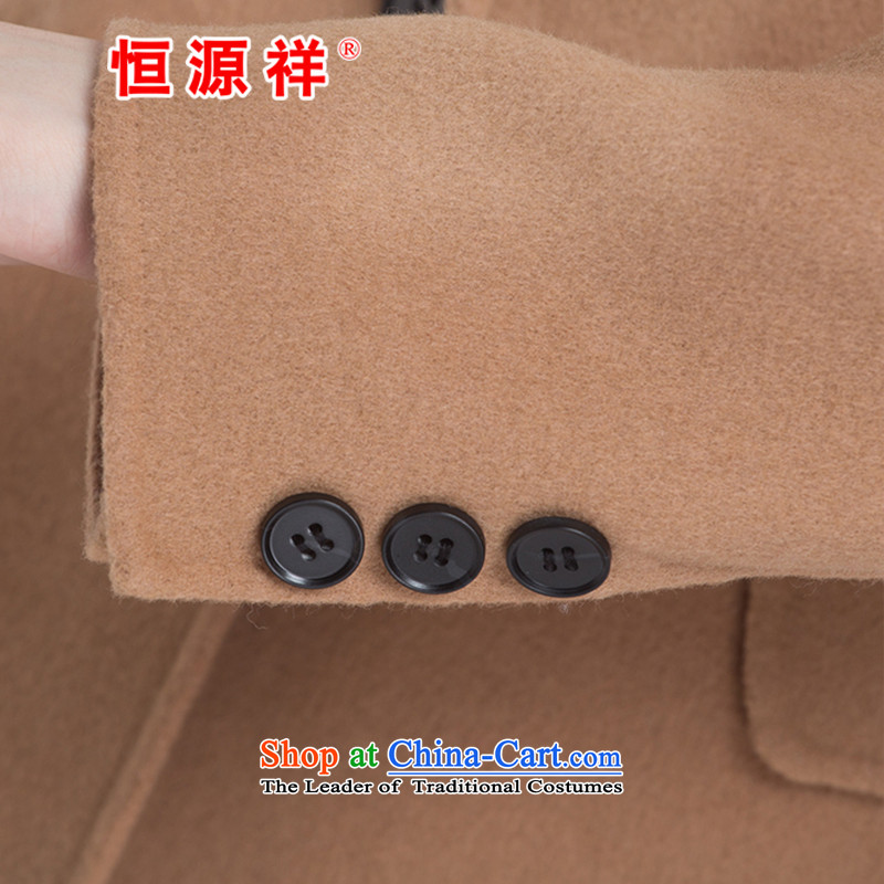 Hengyuan Cheung women wool double-side COAT 2015 autumn and winter edition of the new Korean) long a grain of detained? jacket , brown Hengyuan Cheung shopping on the Internet has been pressed.
