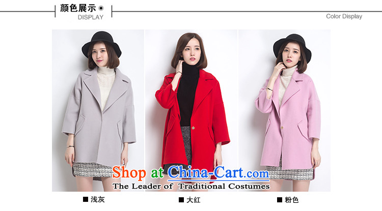 Hengyuan Cheung Women 100% wool double-side COAT 2015 autumn and winter edition of the new Korean) long hair? jacket pink S. picture, prices, brand platters! The elections are supplied in the national character of distribution, so action, buy now enjoy more preferential! As soon as possible.