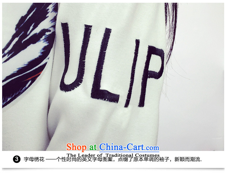 Mr Mak King Hui Code No. 200 female catty thick mm autumn and winter new to intensify the tulip embroidery sweater jacket thick sister video thin forming the Netherlands 365 white 3XL picture, prices, brand platters! The elections are supplied in the national character of distribution, so action, buy now enjoy more preferential! As soon as possible.
