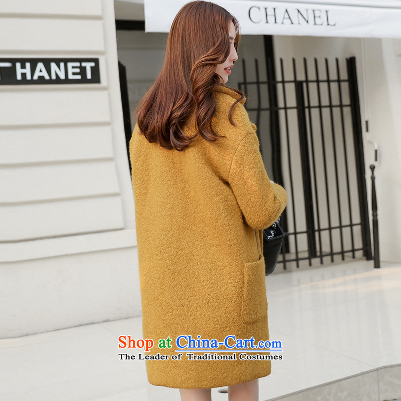 Asen figure 2015 autumn and winter new Korean female sweet lovely put in long thick tweed Foutune of Sau San Mao jacket coat? female pink M arsenal figure (ASENTU) , , , shopping on the Internet