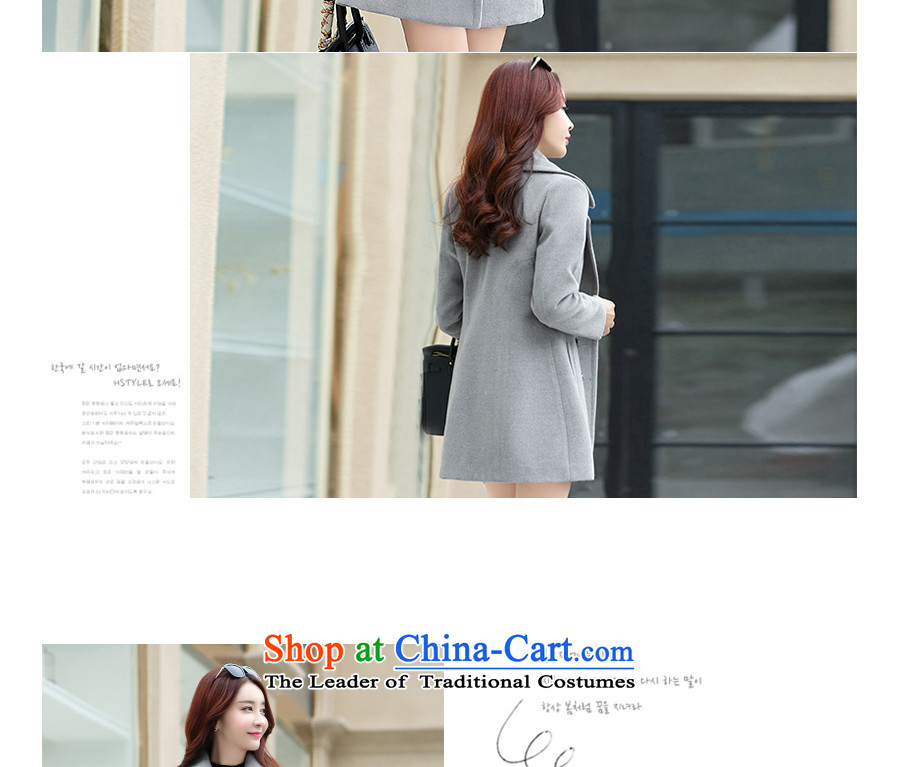 Ramon The 2015 autumn and winter in new women's long Korean jacket coat female 806 gross? gray color M brand, prices, picture platters! The elections are supplied in the national character of distribution, so action, buy now enjoy more preferential! As soon as possible.