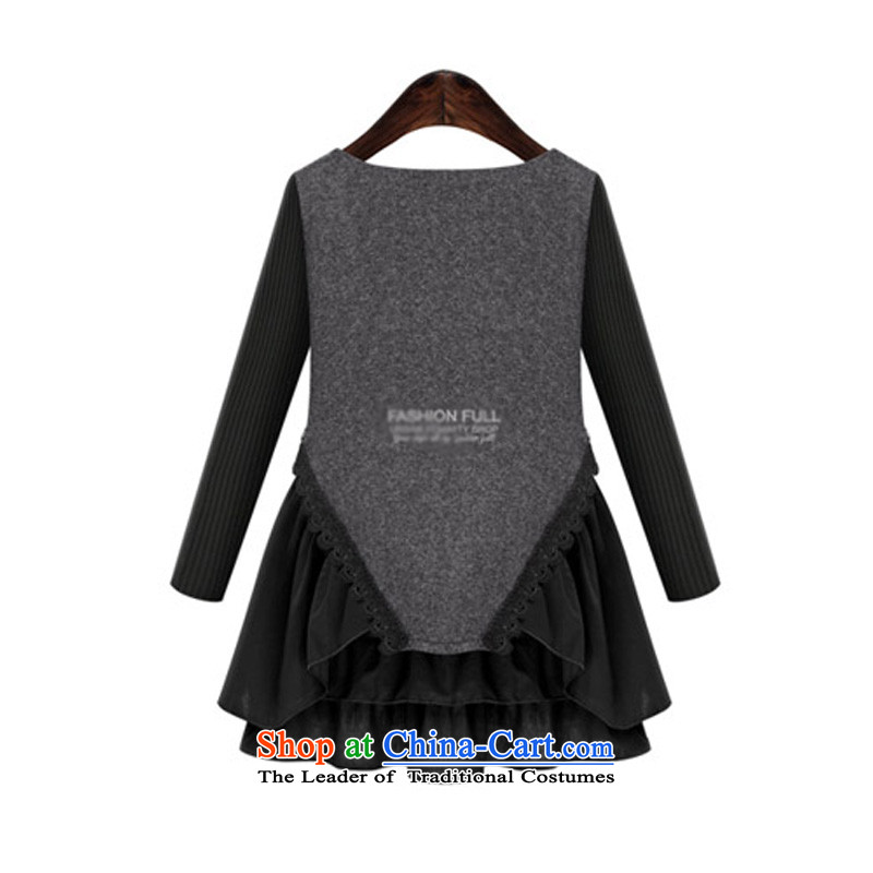 Yu's sin for autumn 2015 mm thick add fertilizer xl women in long stitching petticoats video thin long-sleeved shirt, forming the autumn and winter dresses female5228 picture color 5XL 175-200 recommends that you, Yu's sin (yuerxianzi) , , , shopping on t