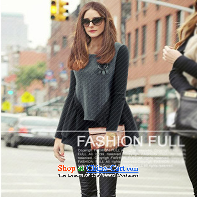Yu's sin for autumn 2015 mm thick add fertilizer xl women in long stitching petticoats video thin long-sleeved shirt, forming the autumn and winter dresses female5228 picture color 5XL 175-200 recommends that you, Yu's sin (yuerxianzi) , , , shopping on t