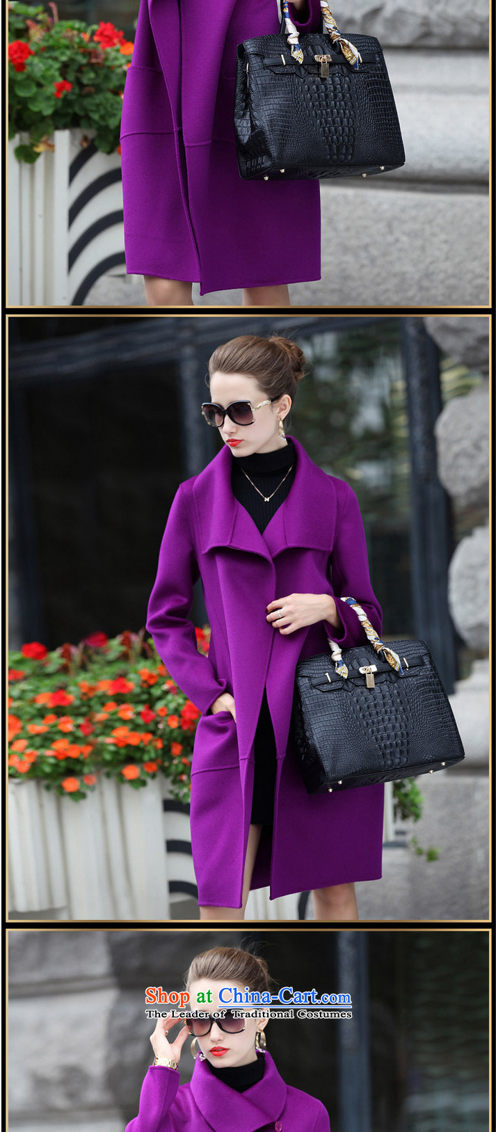 Korea's 2015 Autumn new stylish Sau San long wool coat X3035? Zi Law blue XL Photo, prices, brand platters! The elections are supplied in the national character of distribution, so action, buy now enjoy more preferential! As soon as possible.