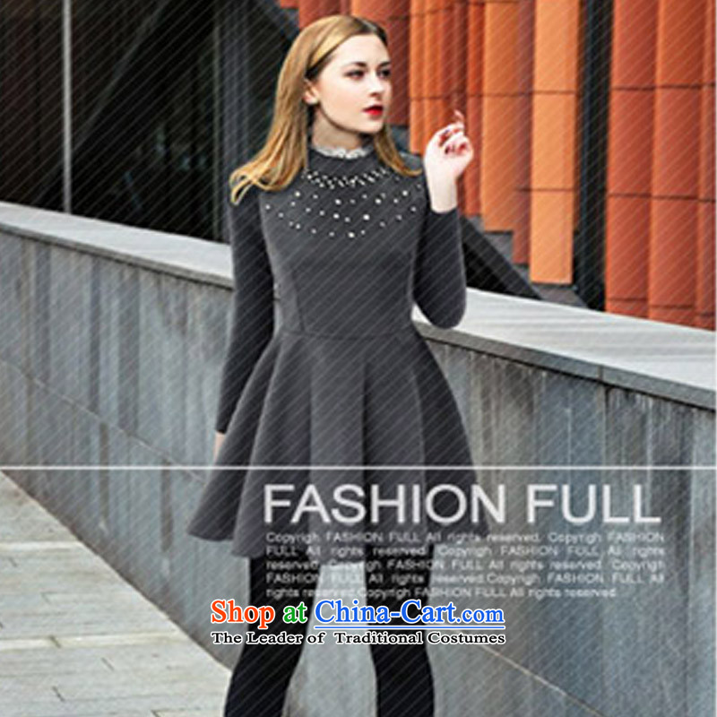 Yu-Sin-thick mm video thin new autumn and winter dresses female nail-ju high collar long-sleeved clothes to wear the stylish xl female tide5227 carbon XL 115-128 recommends that you, Yu's sin (yuerxianzi) , , , shopping on the Internet