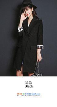 7 Huan gross? 2015 winter coats new letters stamp double-coats female black  M picture, prices, brand platters! The elections are supplied in the national character of distribution, so action, buy now enjoy more preferential! As soon as possible.