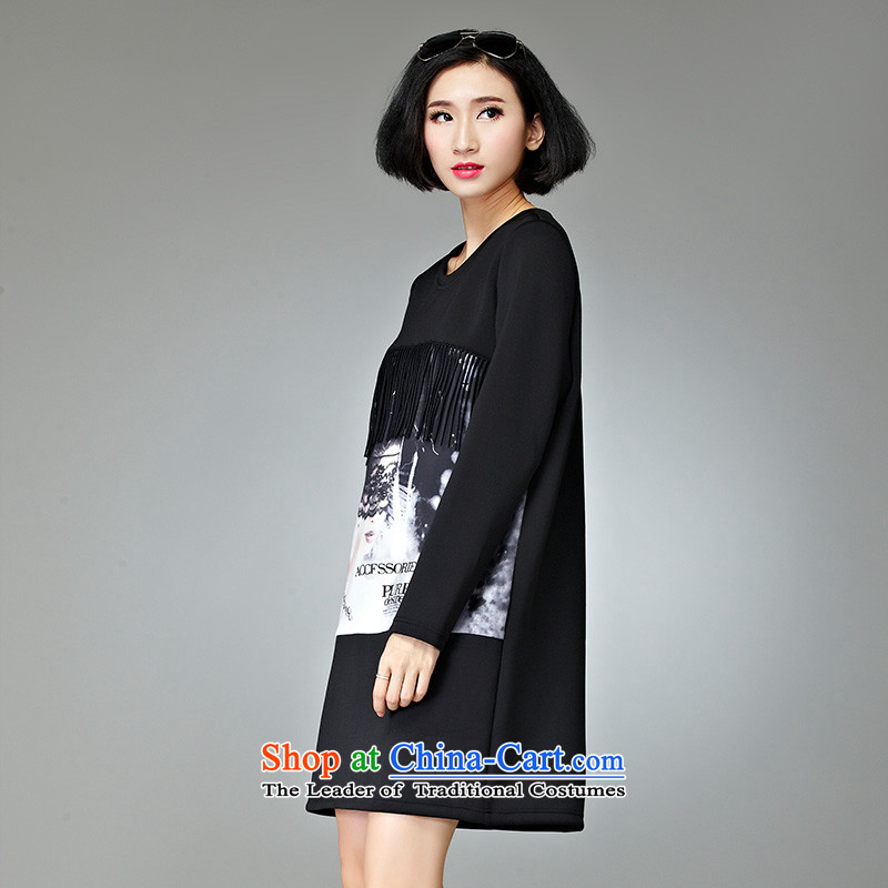 The Eternal Sau 2015 winter clothing new temperament video large thin female Korean dresses Black XL, eternal Soo , , , shopping on the Internet