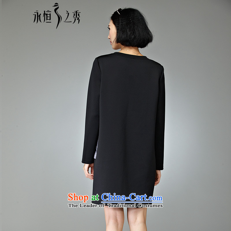 The Eternal Sau 2015 winter clothing new temperament video large thin female Korean dresses Black XL, eternal Soo , , , shopping on the Internet