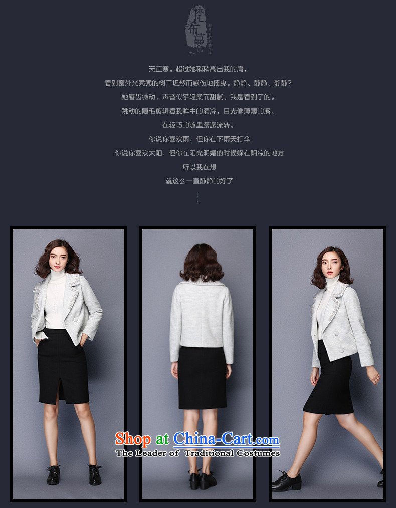 Van Gogh Greek Golden Harvest autumn and winter 2015 new products small-wind-zhu staple manually reverse collar long-sleeved jacket double-gross? 65930 Female gray S picture, prices, brand platters! The elections are supplied in the national character of distribution, so action, buy now enjoy more preferential! As soon as possible.