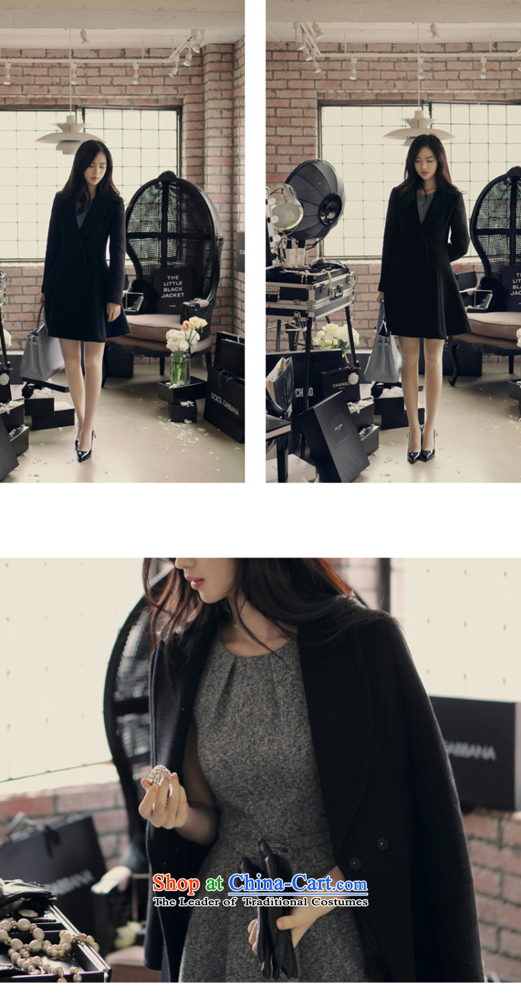 The first Han 2015 autumn and winter new gross girls jacket? Long Korean female coats of Sau San Mao? S pictures, black jacket price, brand platters! The elections are supplied in the national character of distribution, so action, buy now enjoy more preferential! As soon as possible.
