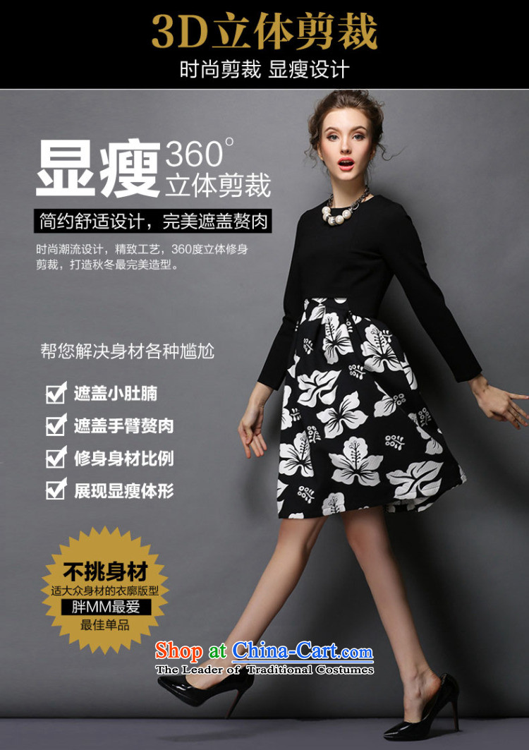 The Europe and sin-high-end 2015 autumn to replace xl plants stamp long-sleeved thick mm dresses female 200 catties video thin black large code 4XL Photo, prices, brand platters! The elections are supplied in the national character of distribution, so action, buy now enjoy more preferential! As soon as possible.