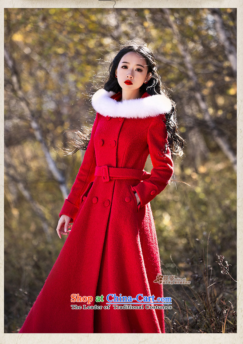Gigi Lai Siu-lady 2015 winter new retro long hair so Sau San coats fox gross pure color is red M long coats pre-sale 35 days) Picture, prices, brand platters! The elections are supplied in the national character of distribution, so action, buy now enjoy more preferential! As soon as possible.