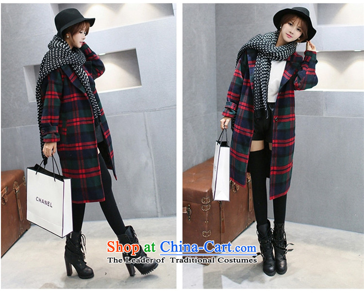 The Philippine economy ya 2015 autumn and winter Korean girl in gross? jacket long loose wild tartan sub-coats red and green tartan M picture, prices, brand platters! The elections are supplied in the national character of distribution, so action, buy now enjoy more preferential! As soon as possible.