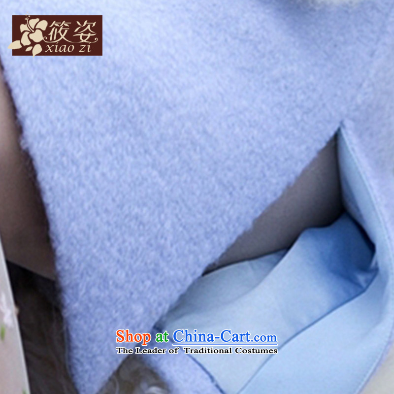 Gigi Lai Siu-country recalled that new winter 2015 Blue Small fresh rabbit hair embroidery of the forklift truck in Sau San side long hairs? jacket light blue XL( pre-sale 35 days), Gigi Lai (xiaozi SMHF) , , , shopping on the Internet