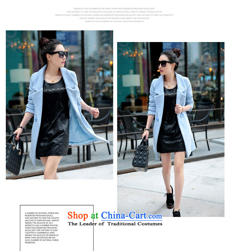 Vichy figure 2015 Fall/Winter Collections Korean female jacket? gross han bum commuter autumn Connie larger in sub-coats Long Wave Small incense winter Sau San light blue XL Photo, prices, brand platters! The elections are supplied in the national character of distribution, so action, buy now enjoy more preferential! As soon as possible.