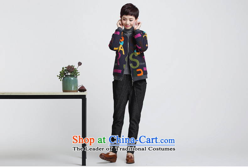 Hundred Li Ying 2015 winter clothing new thick sister thick short jacket, female larger female loose video thin cotton letters cotton coat navy 3XL picture, prices, brand platters! The elections are supplied in the national character of distribution, so action, buy now enjoy more preferential! As soon as possible.