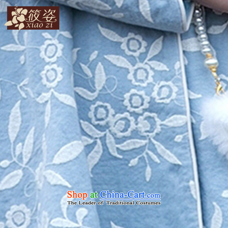 Gigi Lai Siu-landscape 2015 winter new rabbit hair embroidered fresh lace gross? female jackets light blue on white flower ), 35 pre-sale PUERTORRICANS Gigi Lai (xiaozi SMHF) , , , shopping on the Internet
