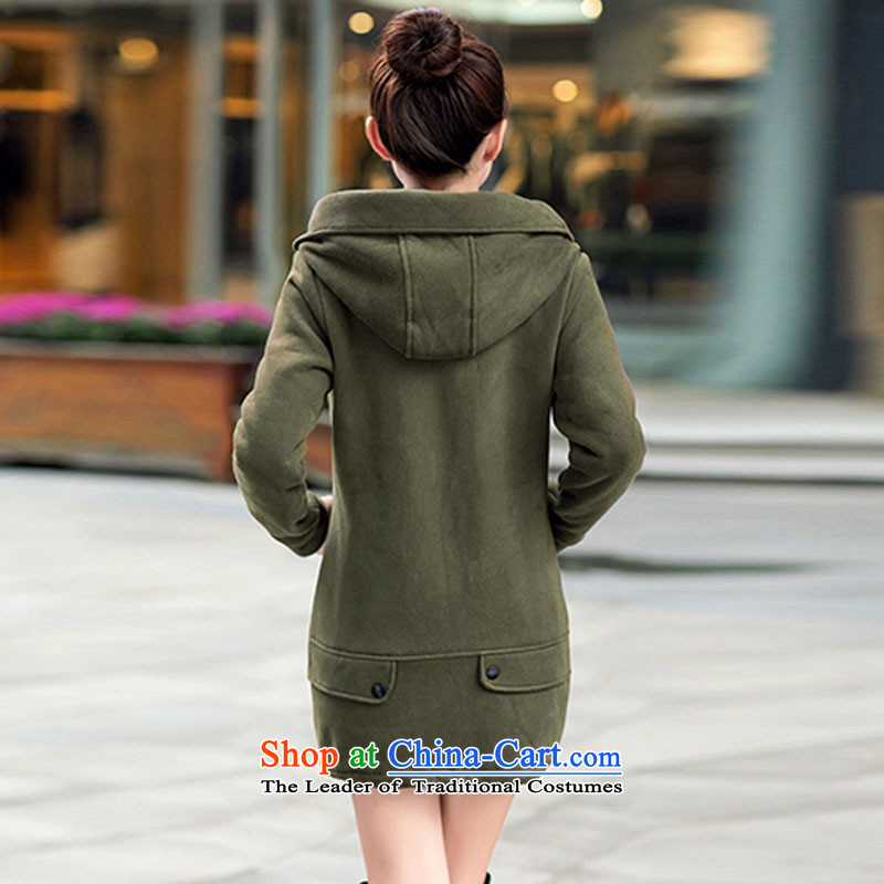 Recalling the 2015 autumn and winter Hee-won the new version of the greater number of women in the long thick sweater COAT 0333 Army Green XXL, the recalled that Hee , , , shopping on the Internet