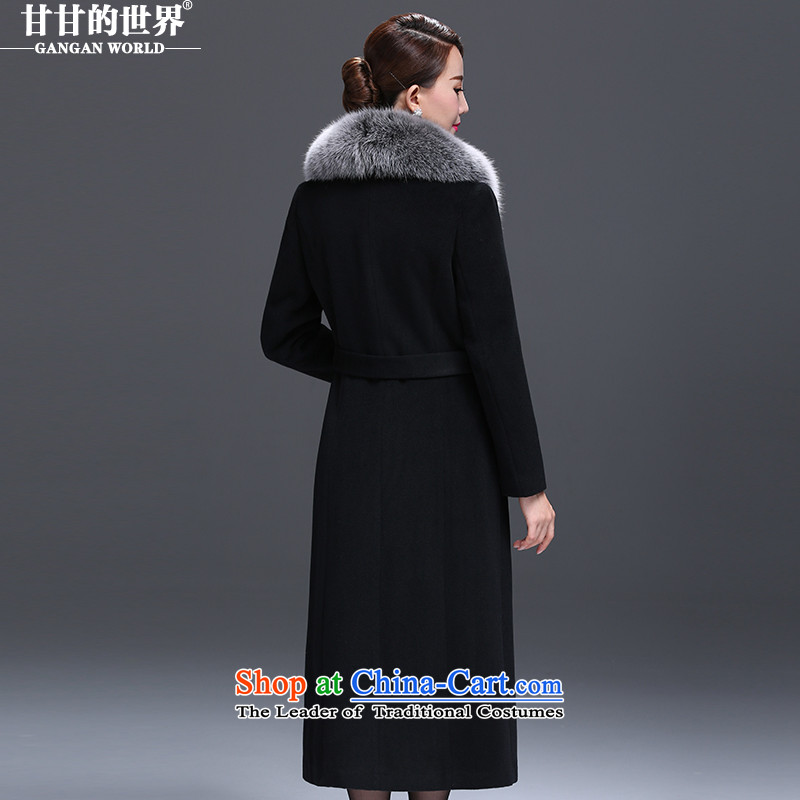 Gangan World 2015 autumn and winter new women's gross coats oversized fox? For this jacket black hair , L, the World Gangan (WORLD).... GANGAN shopping on the Internet