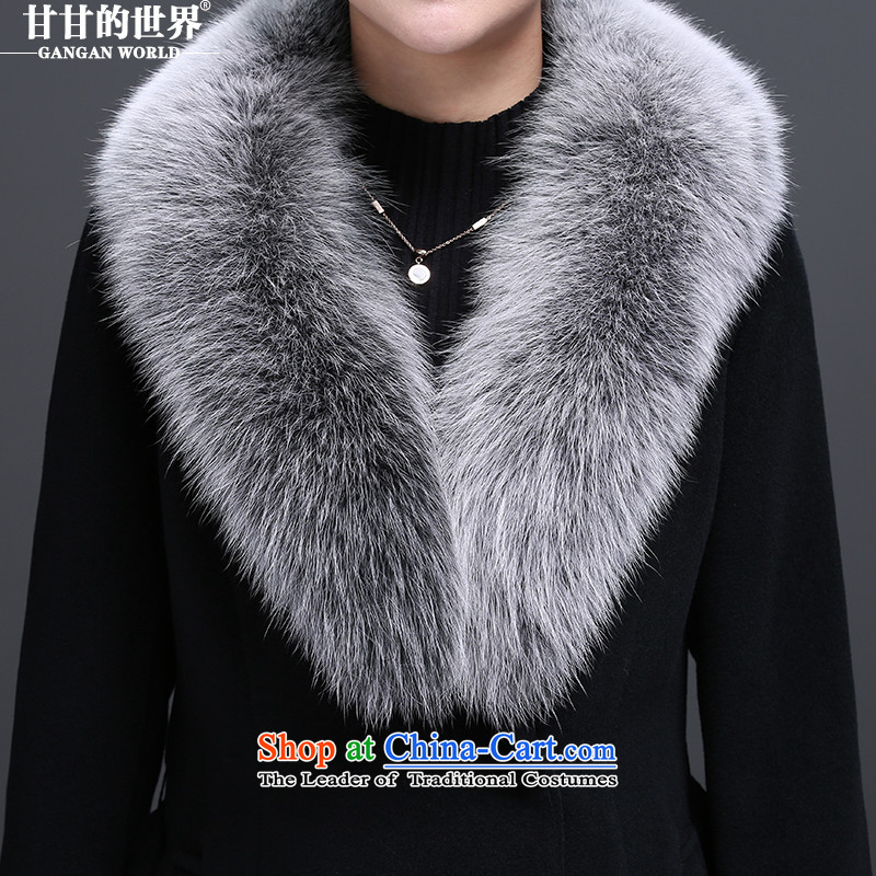Gangan World 2015 autumn and winter new women's gross coats oversized fox? For this jacket black hair , L, the World Gangan (WORLD).... GANGAN shopping on the Internet