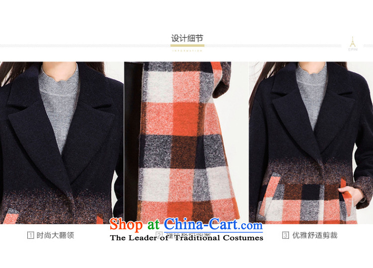 Of the 2015 Winter New Lai Korean lapel gross to grow up? jacket coat female 6581017630 navy blue M picture, prices, brand platters! The elections are supplied in the national character of distribution, so action, buy now enjoy more preferential! As soon as possible.