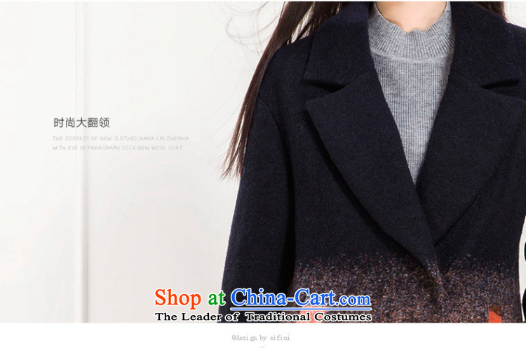Of the 2015 Winter New Lai Korean lapel gross to grow up? jacket coat female 6581017630 navy blue M picture, prices, brand platters! The elections are supplied in the national character of distribution, so action, buy now enjoy more preferential! As soon as possible.