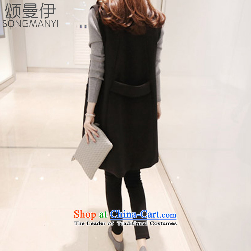 Chung Cayman El 2015 autumn and winter new larger female thick MM Coated Knit shirt + larger jacket, a female two kits 5212 Black XXXL, Chung Cayman El , , , shopping on the Internet