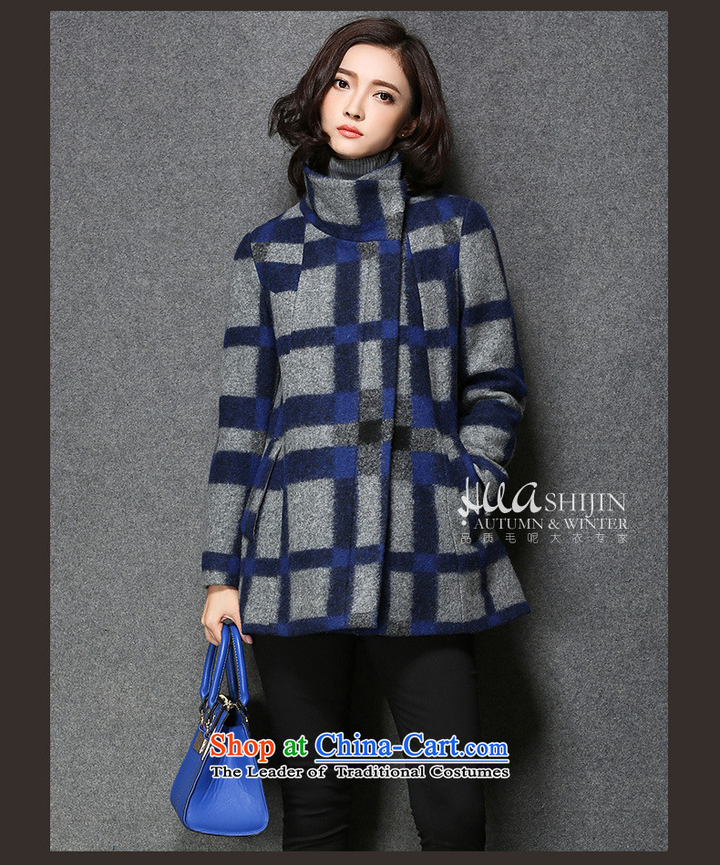 Connie Deer 2015 Addis Ababa autumn and winter new gross jacket female grid? temperament larger wool a wool coat loose video thin grid L picture, prices, brand platters! The elections are supplied in the national character of distribution, so action, buy now enjoy more preferential! As soon as possible.