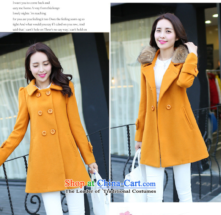 Purple Pageant  2015 autumn and winter new Korean female Gross Gross? coats collar in the medium to long term, Sau San Mao jacket? noble red XL Photo, prices, brand platters! The elections are supplied in the national character of distribution, so action, buy now enjoy more preferential! As soon as possible.