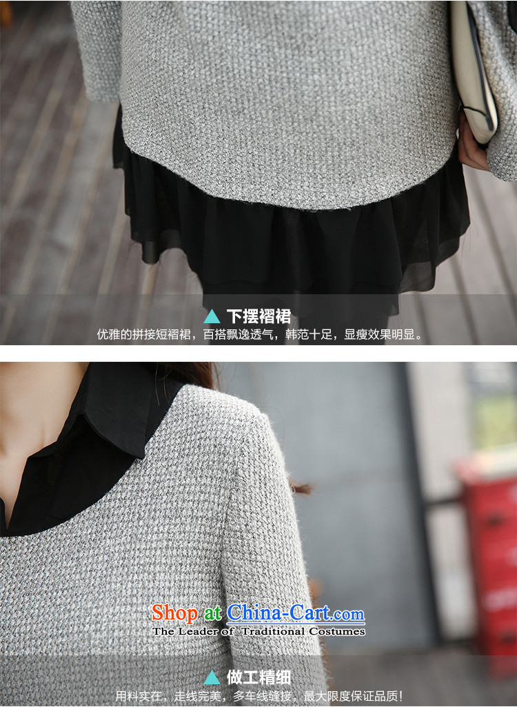 The new 2015 Zz&ff autumn and winter large female 200MM thick leisure knitted catty stitching forming the Netherlands dresses picture color pictures, prices, XXXXXL brand platters! The elections are supplied in the national character of distribution, so action, buy now enjoy more preferential! As soon as possible.
