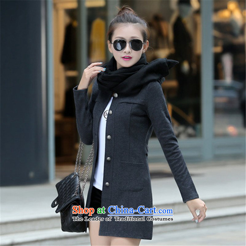 The 2015 autumn Curran) Ms. new coats larger female Korean Sleek and versatile pure cotton long-sleeved shirt, long, on leisure shirt X8951 Sau San carbon XL, Curran Ad (current) , , , shopping on the Internet