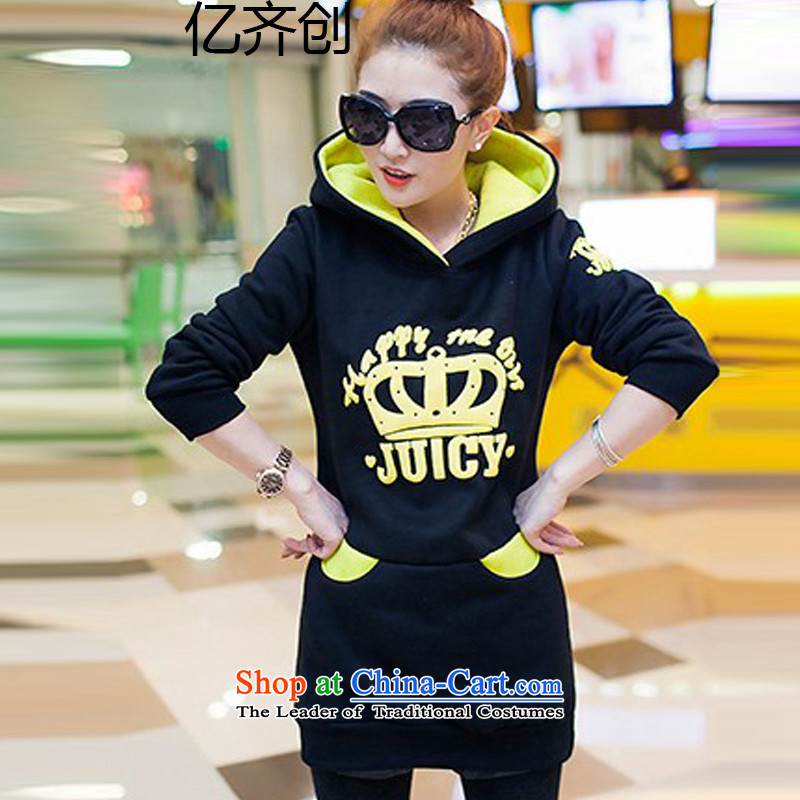 Billion Gymnastics Winter 2015 new Korean version of large numbers of female with Cap Head thick long-sleeved crown in stamp long sweater  D1053 female RED M billion gymnastics shopping on the Internet has been pressed.