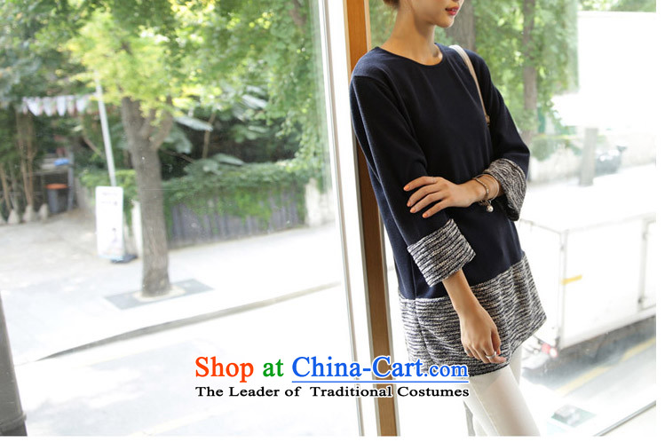 The new 2015 Zz&ff to xl thick MM stitching. Long loose video thin large women wear shirts dresses dark blue color pictures, XXXXXL spell price, brand platters! The elections are supplied in the national character of distribution, so action, buy now enjoy more preferential! As soon as possible.