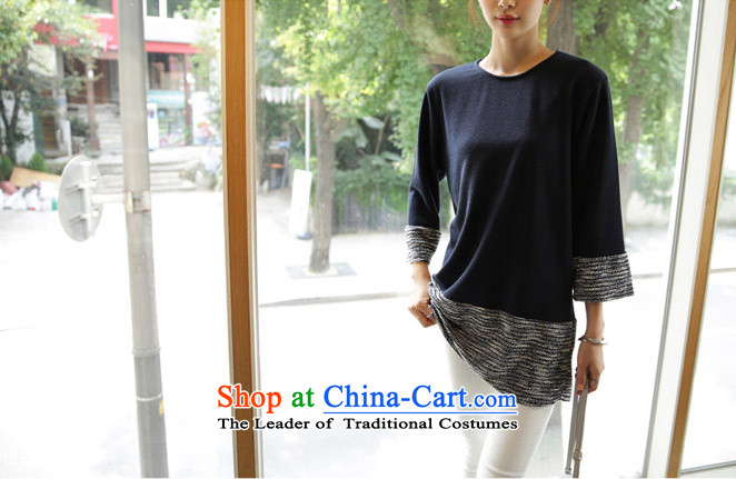 The new 2015 Zz&ff to xl thick MM stitching. Long loose video thin large women wear shirts dresses dark blue color pictures, XXXXXL spell price, brand platters! The elections are supplied in the national character of distribution, so action, buy now enjoy more preferential! As soon as possible.