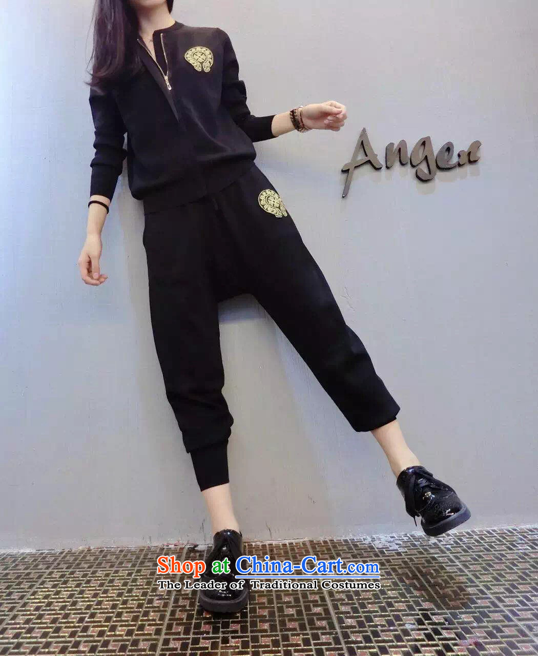 2015 Autumn and winter new Zz&ff stylish look long-sleeved sweater pants and two piece leisure sports suits for larger female black XXXXXL picture, prices, brand platters! The elections are supplied in the national character of distribution, so action, buy now enjoy more preferential! As soon as possible.